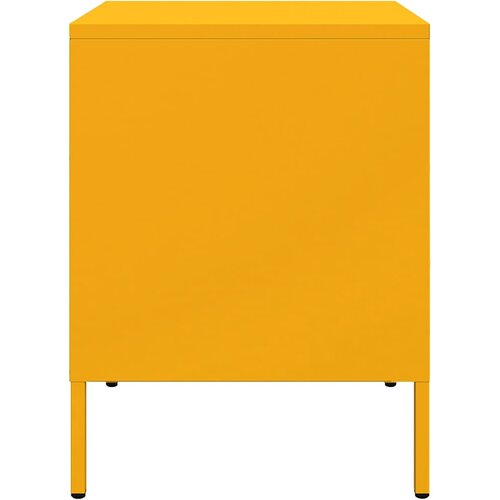  Noćni ormarići 2 kom boje senfa 36 x 39 x 50,5 cm čelični Slike