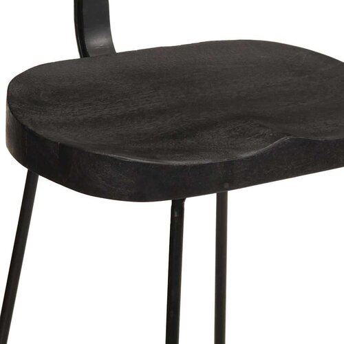 VidaXL barski stolci 2 kom crni 49x43x88 cm masivnog drva manga Slike