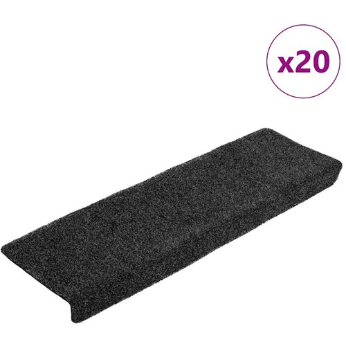 VidaXL Prostirke za stepenice samoljepljive 20 kom sive 65x21x4 cm Slike