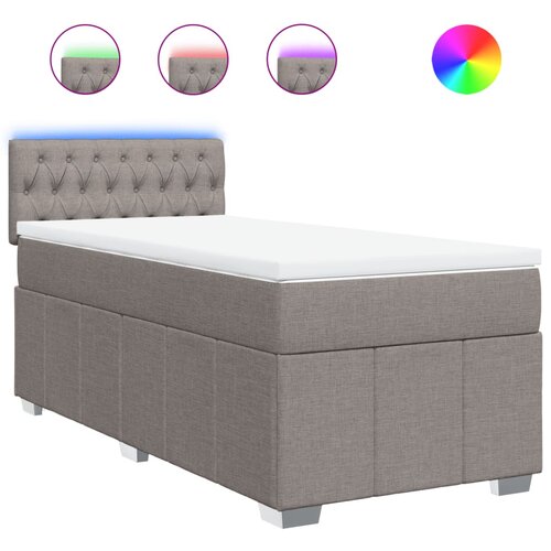 Maison Chic Box spring postelja - Vzmetna postelja z vzmetnico taupe 80x200 cm blago SL4756, (21887891) Cene