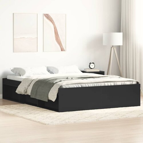  Okvir za krevet crni 135 x 190 cm bračni Cijene