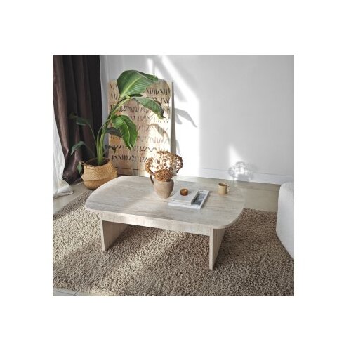 Hanah home Klub sto Theseus, 105x35x60 cm, Krem Slike
