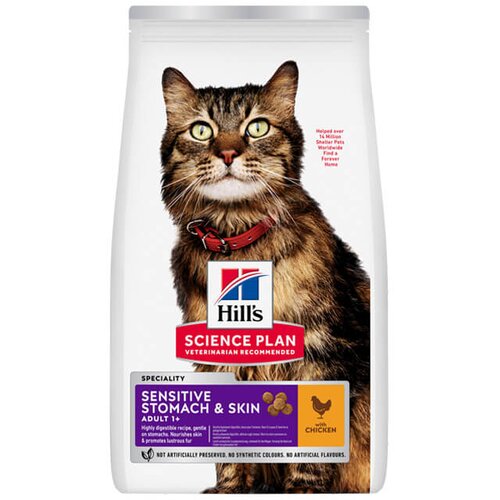 Hill’s Science Plan Sensitive Stomach & Skin Adult - hrana za odrasle mačke sa piletinom za osetljivo varenje i zdravlje kože (1,5kg) Cene