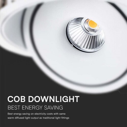  LED ugradna stropna spot svetiljka LED/28W/230V 3000/4000/6400K, prečnik 20 cm, bela Slike