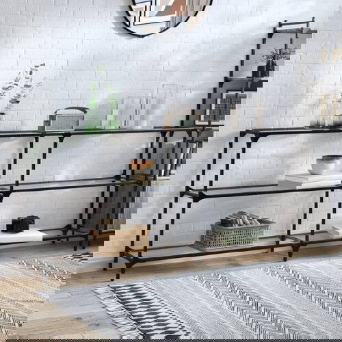vidaXL Stolić s prozirnom staklenom površinom 194,5x30x81 cm čelik Cijene