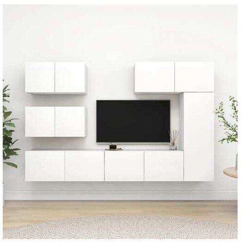  6-dijelni set TV ormarića bijeli od iverice Cijene