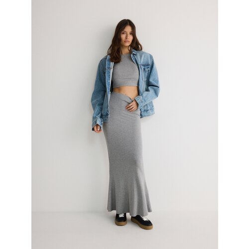Reserved - LADIES` SKIRT - light grey Cene