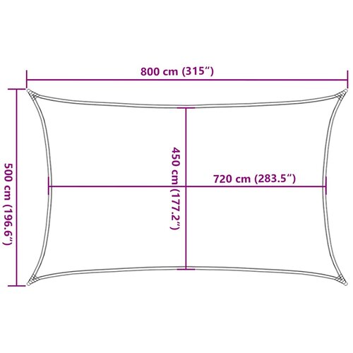  Jedro za za&amp;scaron;titu od sunca 160 g/m&amp;sup2; crno 5 x 8 m HDPE Slike