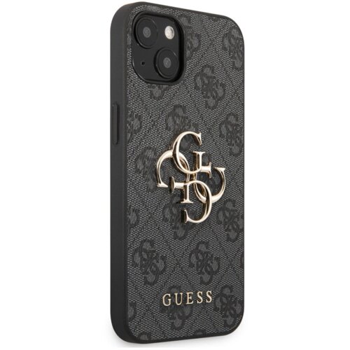  PU 4G Metal Logo Zadn&amp;iacute; Kryt pro iPhone 13 Grey Ovitek za telefon Vijolična Slike