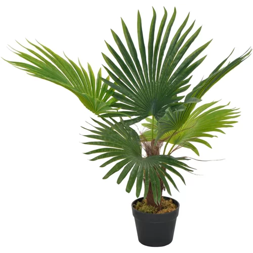 vidaXL Umetna palma z loncem zelene barve 70 cm