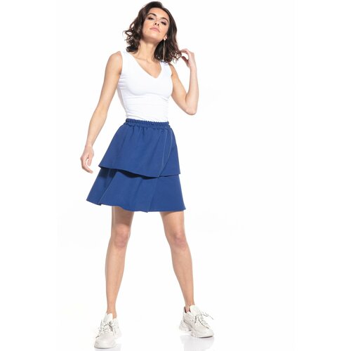 Tessita Woman's Skirt T335 4 Navy Blue Slike