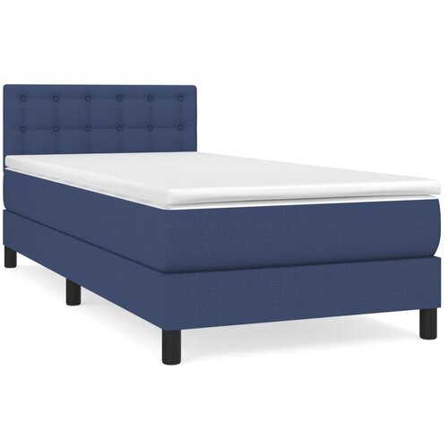 Maison Chic Box spring postelja - Vzmetna postelja z vzmetnico moder 80x200 cm blago SL12829, (21882134) Slike