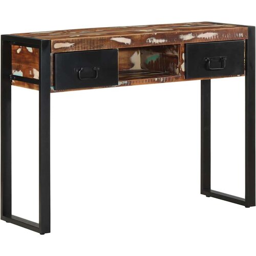 VidaXL Konzolni stol Vi&amp;scaron;ebojni 100x35x75 cm puno drvo obrađeno Slike