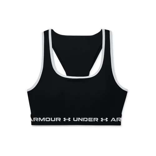 Under Armour UA Crossback Mid Pocket Women's Bra, Black/White, (20489918)