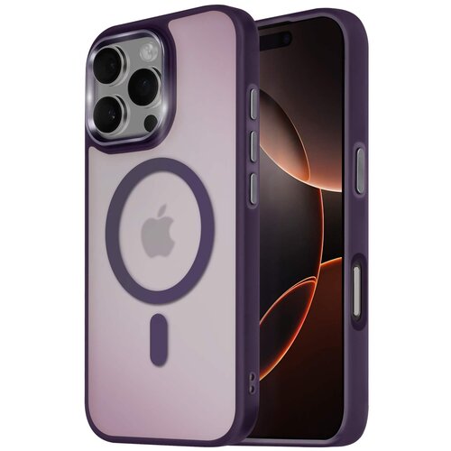 AVIZAR Ohišje MagSafe za iPhone 16 Pro Max Back Mat Frosted Obris, Vijolična, (5000010402) Cene
