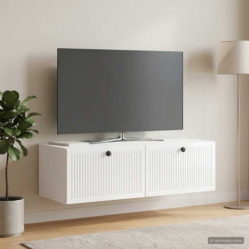 TV ormar za zid Zidne Bijela visokog sjaja 98 x 41 x 30 cm Cene
