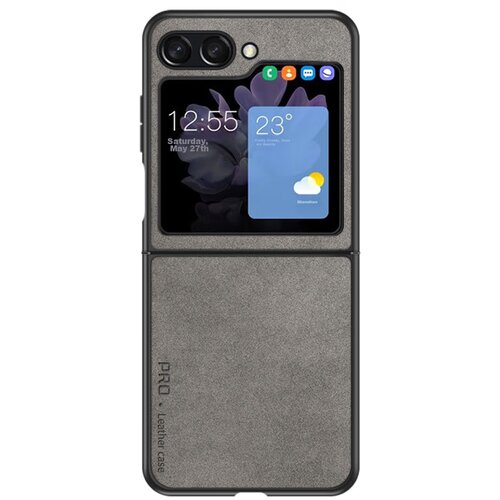  Shangsu Maska za mobilni telefon Samsung Galaxy Z Flip5, Siva Cene