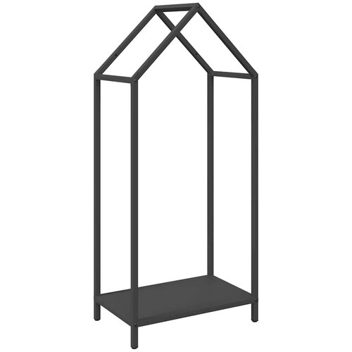 vidaXL stojalo za drva črno 40x25x90 cm hladno valjano jeklo, (21827276) Cene