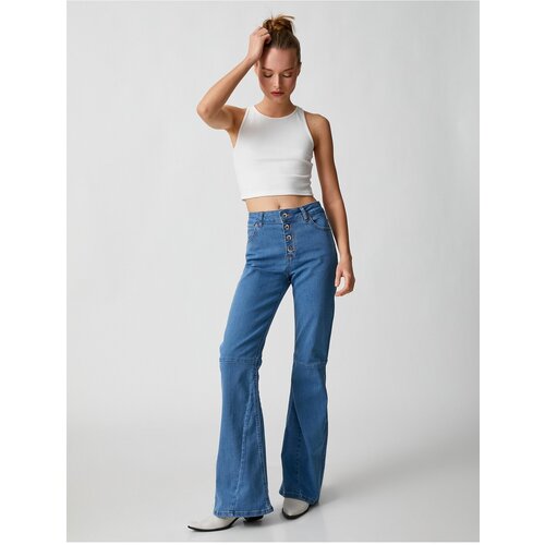 Koton Spanish Leg Denim Pants High Waist- Victoria Slim Jean Slike