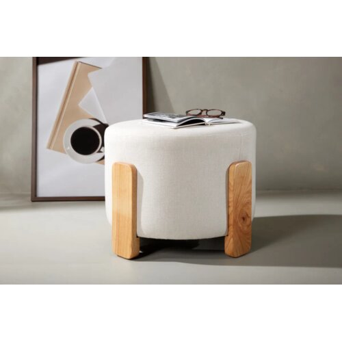 Venture Home okrugli puf Coffey ⌀50 cm, bijela Cene
