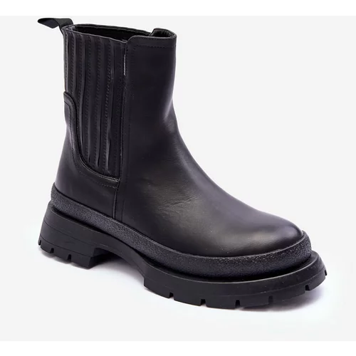 Kesi Solid leather shoes slim black Rosan