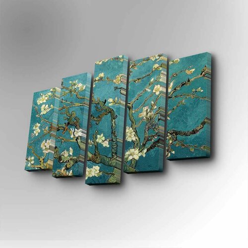 Wallity 5PUC-012 multicolor decorative canvas painting (5 pieces) Slike