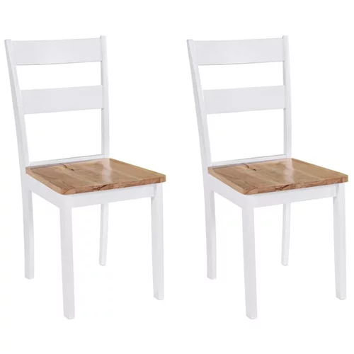  Jedilni stoli 2 kosa beli trkavčukovec
