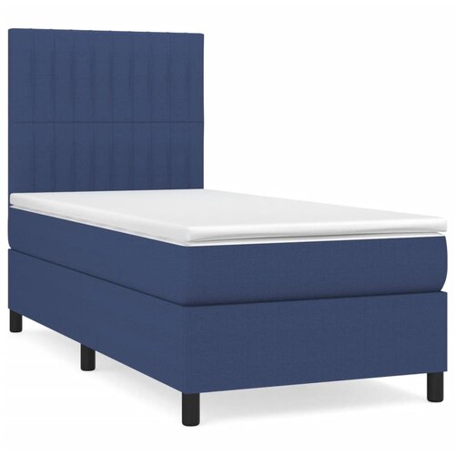 Maison Chic Box spring postelja - Vzmetna postelja z vzmetnico moder 90x190 cm blago SL6499, (21885530) Cene