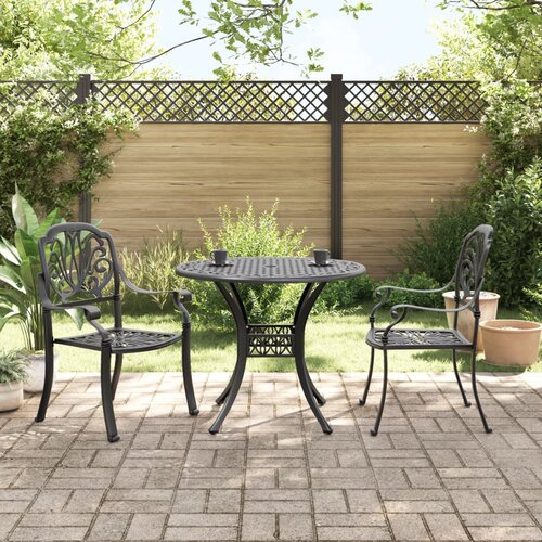 vidaXL 3-dijelni bistro set crni od lijevanog aluminija Cijene