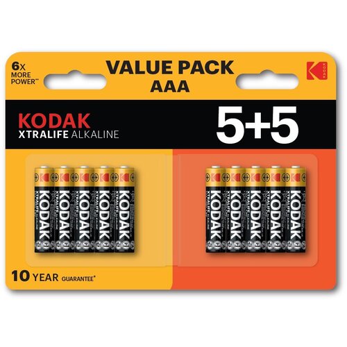 Kodak XTRALIFE Alkaline AAA Battery 10 (5+5 pack) Slike