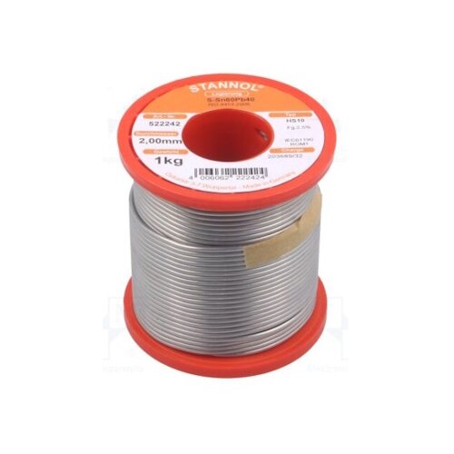 Stannol žica za lemljenje Tinol punjena &amp;oslash;2mm 1000g Sn60/Pb40 Slike