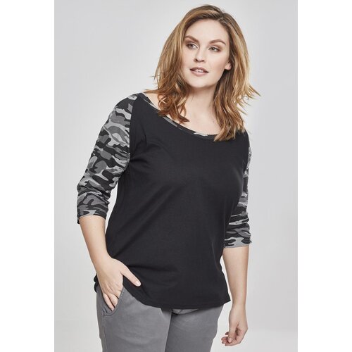 Urban Classics ladies 3/4 Contrast Raglan Tee black/darkcamo Cene