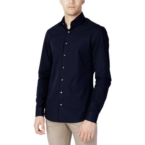 Calvin Klein Jeans Srajce z dolgimi rokavi POPLIN STRETCH SLIM SHIRT K10K103025 Modra Slike