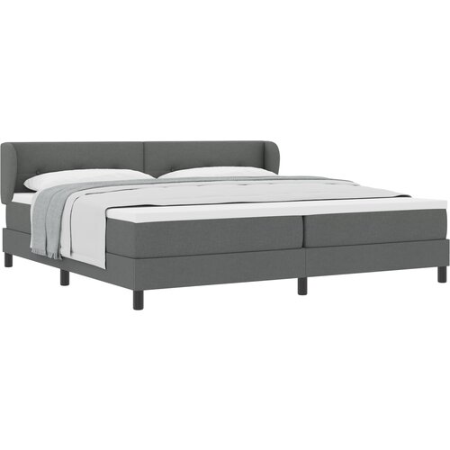 vidaXL Box Spring postelja z vzmetnico temno siva 200x200 cm tkanina Cene