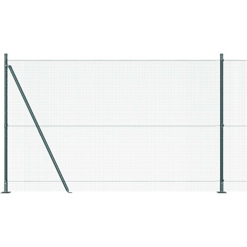 VidaXL Zavarena žičana ograda s 13 postolja u obliku flanged Zelena 1.4x50 m Čelik Slike