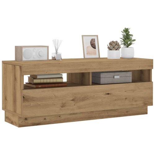 vidaXL TV omarica z LED artisan hrast 100x35x40 cm inženirski les Cene