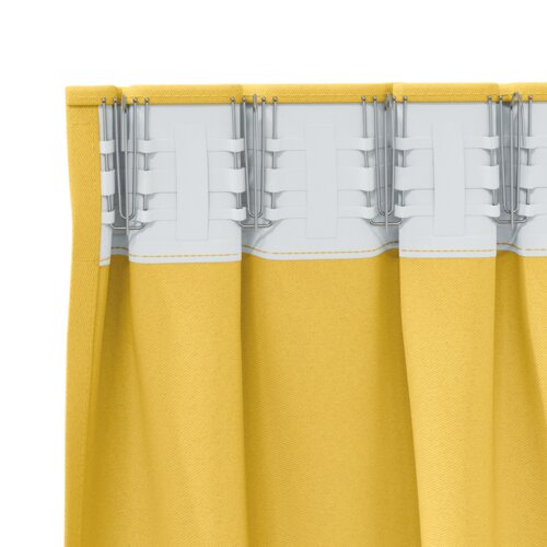  Zavjese 2 pcs žuta boja senfa 245 x 140 cm Poliester Slike