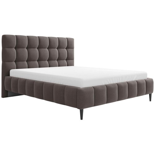 MID.YOU OBLAZINJENA POSTELJA 160 cm x 200 cm , les, tekstil, leseni material umazano rjava Slike
