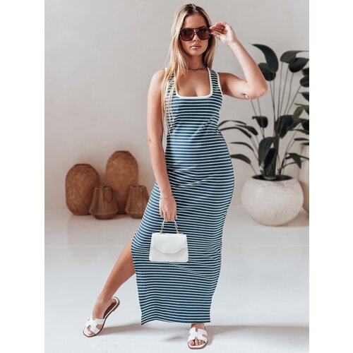 DStreet Sukienka one size maxi SUMMER LOVE niebisko-biała Slike