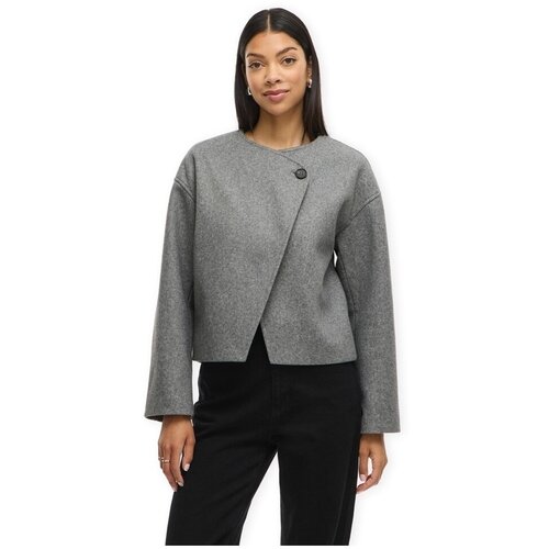 Vila Quinn Jacket - Medium Grey Melange Siva Slike
