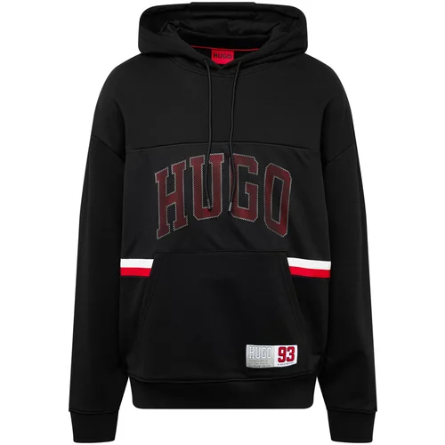 HUGO Red Sweater majica 'Danody' crvena / crna / bijela
