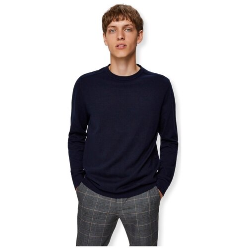Selected Noos Berg Crew Knit - Navy Blazer Plava Slike