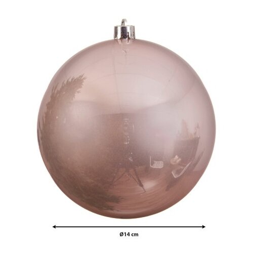 Dekordom novogodišnja dekoracija - hanging bauble 14cm 022319 - blush pink - kmg ( 043308 ) Cene