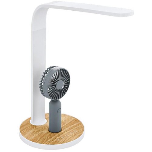 Eglo 55399 - led prigu&amp;scaron;iva stona lampa sa ventilatorom LED/6,2W/5V 2000mAh bela/braon Slike
