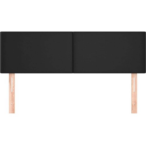  Uzglavlja 2 kom crna 72 x 5 x 78/88 cm od umjetne kože Slike