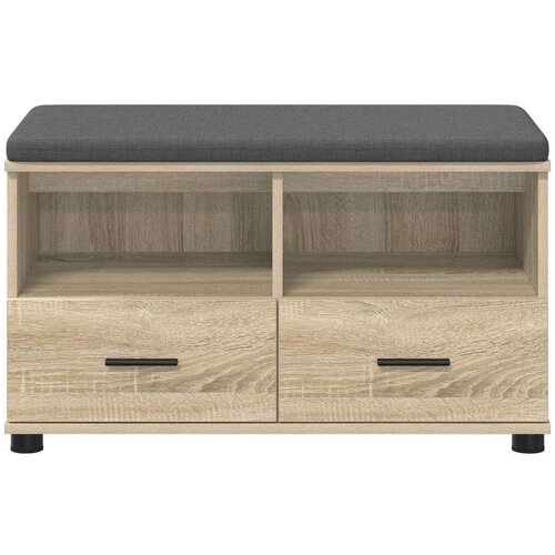  Klupa za hodnik s jastukom Sonoma hrast 80 x 38 x 46 cm Slike