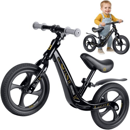 Ricokids FUNNU dječji bicikl bez pedala, crni Cijene