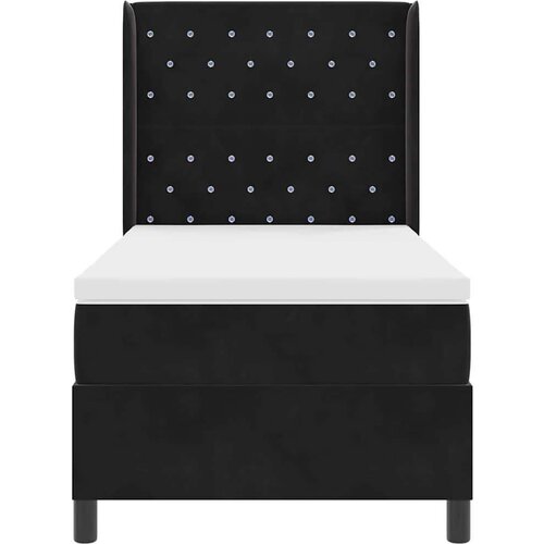 VidaXL Box spring krevet s uzglavljem Crna 90 x 190 cm Bar&amp;scaron;un Slike