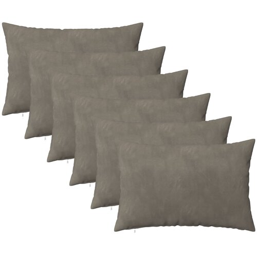  Presvlaka za jastuk 6 pcs HEERLEN Svjetlosiva 30 x 50 cm Baršun Cene