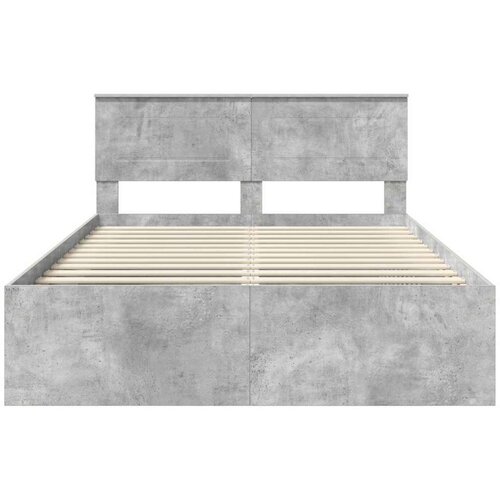  Okvir za krevet Beton 140 x 200 cm Konstruirano drvo Slike